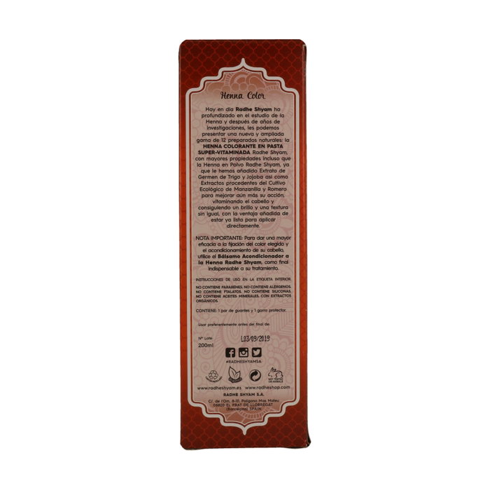 Radhe Shyam Henna Cobre Natural Pasta