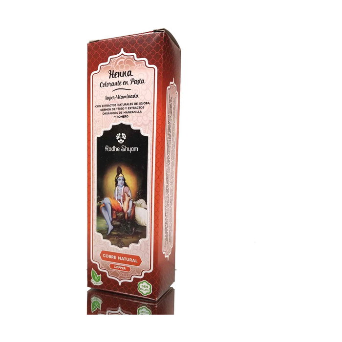 Radhe Shyam Henna Pasta Cobre Natural 200ml con Jojoba, Germen de Trigo y Extractos de Manzanilla y Romero Radhe Shyam Henna Pasta Cobre Natural 200ml con Jojoba, Germen de Trigo y Extractos de Manzanilla y Romero