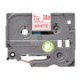 Brother Cinta Rotuladora Laminada TZe-222 Rojo sobre Blanco 9mm x 8m