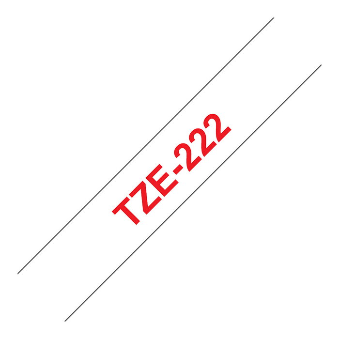 Brother Cinta Rotuladora Laminada TZe-222 Rojo sobre Blanco 9mm x 8m Brother Cinta Rotuladora Laminada TZe-222 Rojo sobre Blanco 9mm x 8m