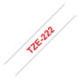 Brother Cinta Rotuladora Laminada TZe-222 Rojo sobre Blanco 9mm x 8m