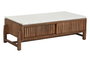 DKD Home Decor Mesa de Centro de Acacia y Terrazo