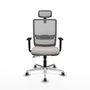 PIQUERAS Y CRESPO Silla de oficina Haches con mecanismo Sincro/Traslack Blanco y Gris