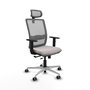 PIQUERAS Y CRESPO Silla de oficina Haches con mecanismo Sincro/Traslack Blanco y Gris