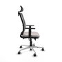 PIQUERAS Y CRESPO Silla de oficina Haches con mecanismo Sincro/Traslack Blanco y Gris