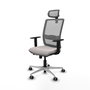 PIQUERAS Y CRESPO Silla de oficina Haches con mecanismo Sincro/Traslack Blanco y Gris