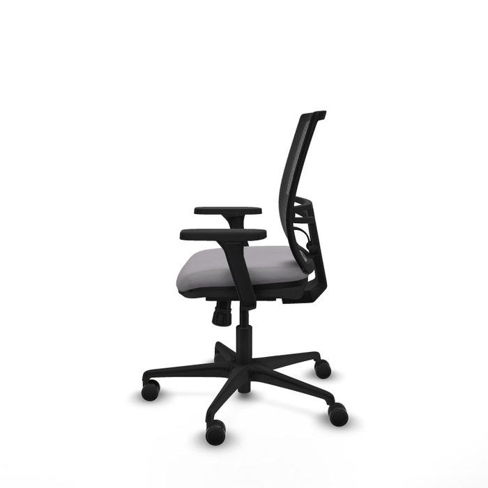 PIQUERAS Y CRESPO Silla de oficina Yunquera con mecanismo Sincro, Gris y Negro