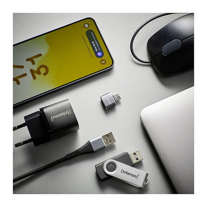 Intenso Pack de 3 Adaptadores USB-A a USB-C C480C Antracita Intenso Pack de 3 Adaptadores USB-A a USB-C C480C Antracita
