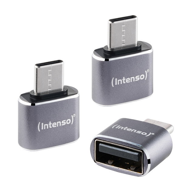 Intenso Pack de 3 Adaptadores USB-A a USB-C C480C Antracita Intenso Pack de 3 Adaptadores USB-A a USB-C C480C Antracita