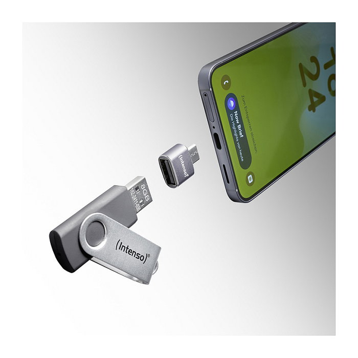 Intenso Pack de 3 Adaptadores USB-A a USB-C C480C Antracita Intenso Pack de 3 Adaptadores USB-A a USB-C C480C Antracita
