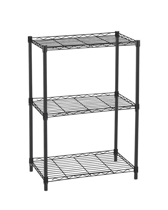 Inde Estantería Metálica Negra de 3 Niveles 56x35x82 cm (2 Unidades)