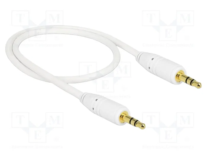 DeLOCK Cable de audio 3,5 mm Macho a Macho 0,5 m Blanco DeLOCK Cable de audio 3,5 mm Macho a Macho 0,5 m Blanco