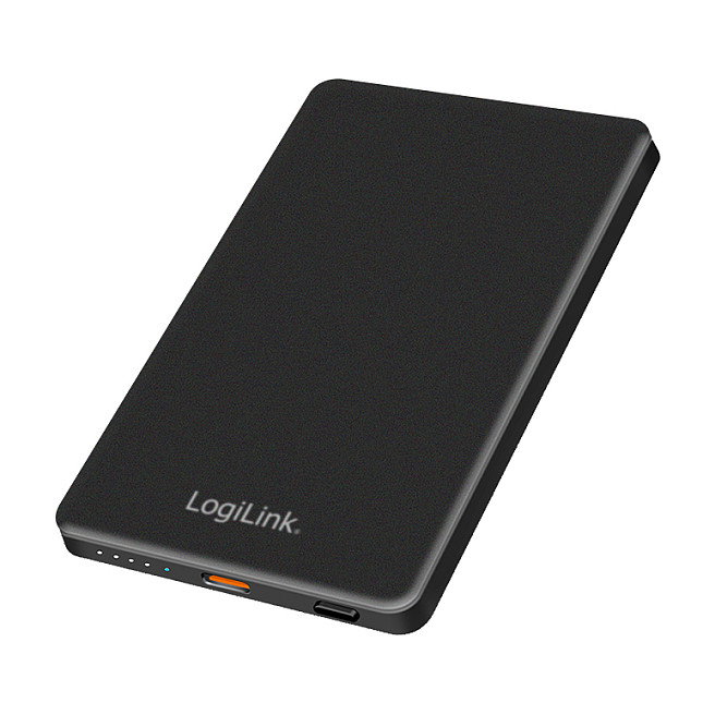 LogiLink Magnetic Power Bank 5.000 mAh USB-C PD 20 W negro LogiLink Magnetic Power Bank 5.000 mAh USB-C PD 20 W negro