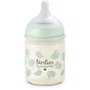 Suavinex Biberón Birdies de Cristal con Tetina SX Pro XS, 120 ml, para 0-3 meses, Verde