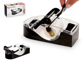 Kinvara Máquina Enrollar Sushi Plástico PP Negro 19x6x10 cm (Set de 12)