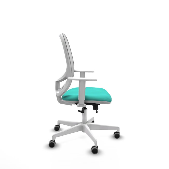 PIQUERAS Y CRESPO Silla de oficina Cilanco Turquesa y Blanco