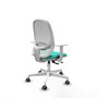 PIQUERAS Y CRESPO Silla de oficina Cilanco Turquesa y Blanco