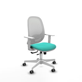 PIQUERAS Y CRESPO Silla de oficina Cilanco Turquesa y Blanco