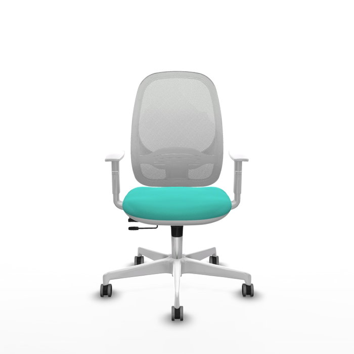 PIQUERAS Y CRESPO Silla de oficina Cilanco Turquesa y Blanco