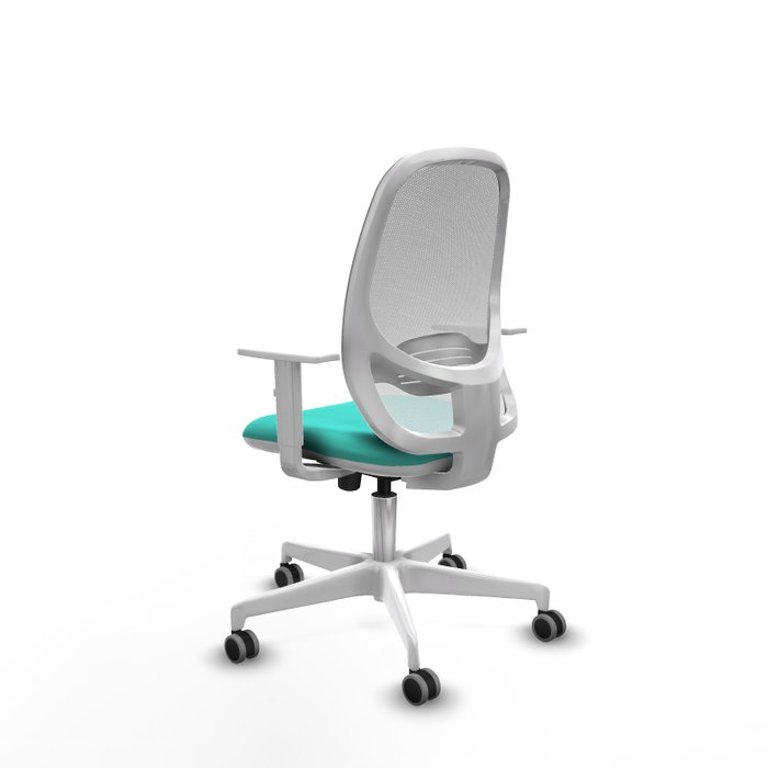 PIQUERAS Y CRESPO Silla de oficina Cilanco Turquesa y Blanco