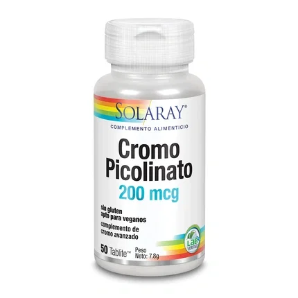 SOLARAY Picolinato de Cromo 200 mcg 50 comprimidos