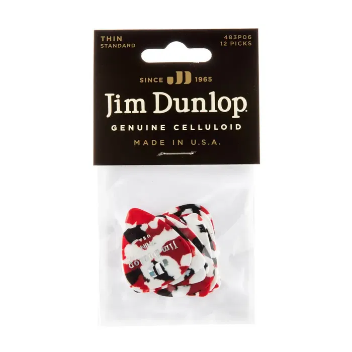 Dunlop Pack 72 Púas Genuine Celluloid Classic Confetti - Thin Dunlop Pack 72 Púas Genuine Celluloid Classic Confetti - Thin