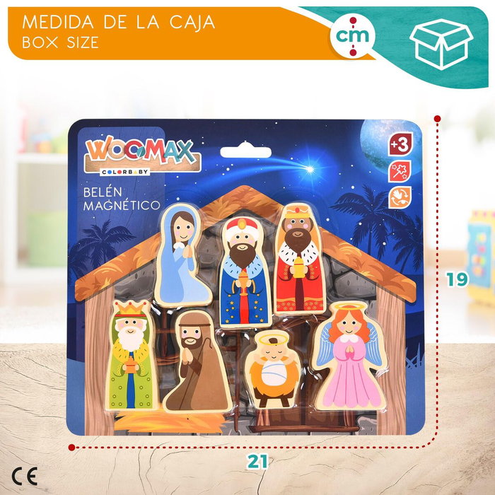 Color Baby Figuras Belén Madera Magnéticas de 7 Piezas