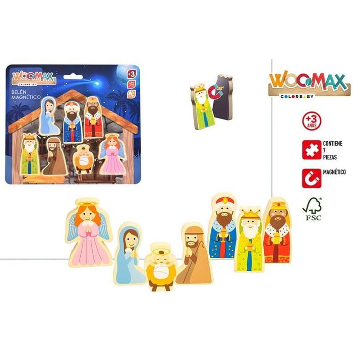 Color Baby Figuras Belén Madera Magnéticas de 7 Piezas