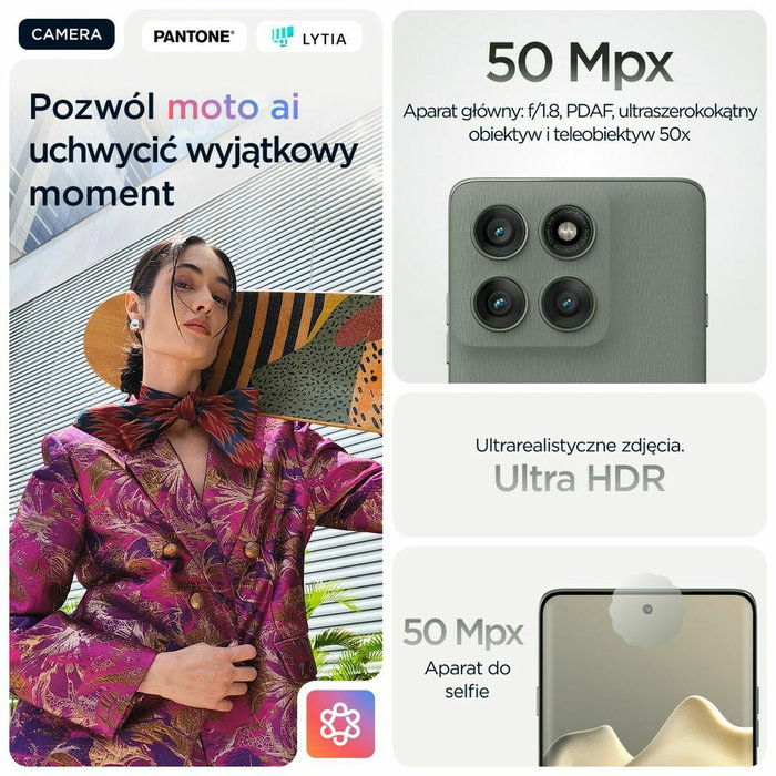 Smartphone Motorola edge 60 pro 6,7" Octa Core 12 GB RAM 512 GB Verde