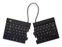 R-Go Tools Teclado ergonómico dividido R-Go Split Break con software de pausa, QWERTY (NORDIC), Bluetooth, negro