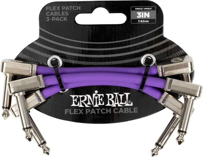 Ernieball Cable Flex Patch 3" Purple - Pack 3