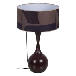 Ixia Lámpara de mesa marrón tejido-metal 40 x 40 x 64 cm