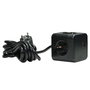 MicroConnect Power Cube Extended Duo USB Regleta, Negro, Cable de 3m