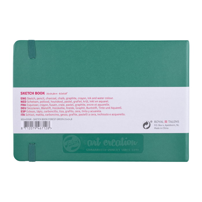 Talens Art Creation Cuaderno de Bocetos Verde Bosque 21 x 14.8 cm 80 Hojas