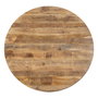 Mesa Comedor Natural-Negro Madera-Hierro 140 X 140 X 77 cm