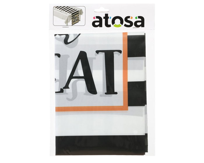 Camino De Mesa A Rayas Naranjas Y Negras 180x35 cm Para Halloween Camino De Mesa A Rayas Naranjas Y Negras 180x35 cm Para Halloween