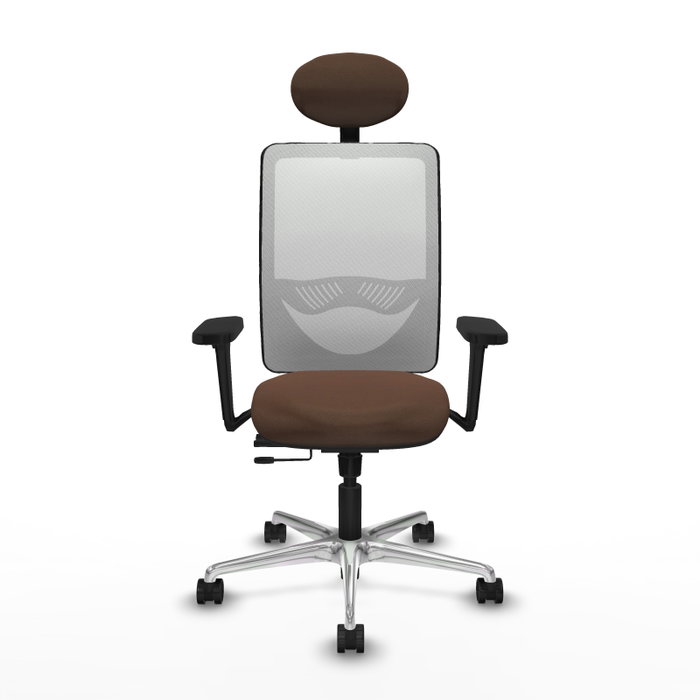 PIQUERAS Y CRESPO Silla de oficina Zulema con mecanismo Sincro/Traslack, Marrón y Blanco PIQUERAS Y CRESPO Silla de oficina Zulema con mecanismo Sincro/Traslack, Marrón y Blanco
