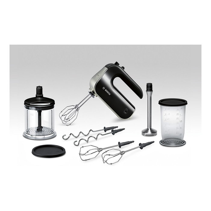 Bosch MFQ4885 Batidora de Mano Profesional 575W Negro Cromo, Acero Inoxidable, 5 Velocidades, Turbo, 1,4m Cable