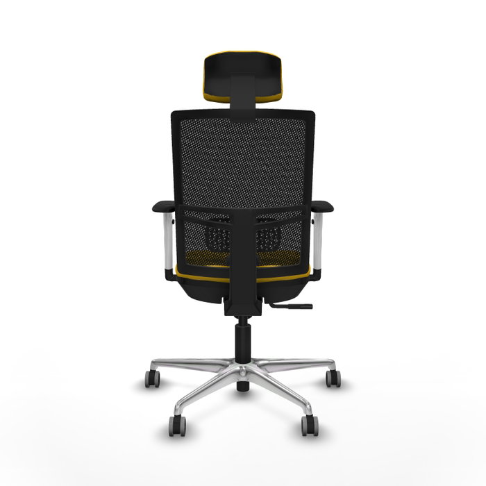 PIQUERAS Y CRESPO Silla de oficina Yunquera con mecanismo Sincro, Amarillo y Negro
