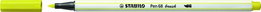 STABILO PEN 68 BRUSH Rotulador Punta Pincel Amarillo Fluorescente (Set de 10)