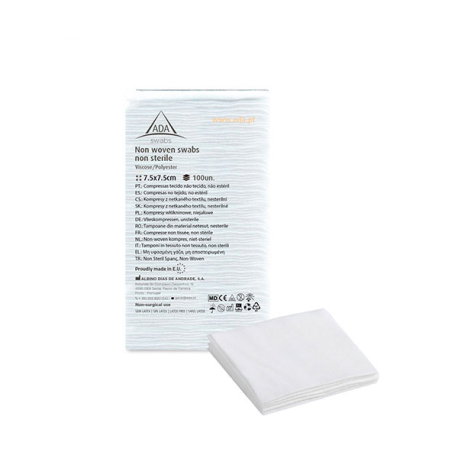 Gasa TNT No Estéril 7,5x7,5 cm 4 Capas 100 Ud Gasa TNT No Estéril 7,5x7,5 cm 4 Capas 100 Ud