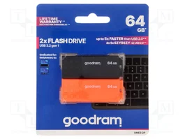 GOODRAM Pendrive USB 3.2 Gen 1 64GB (Pack de 2 unidades)