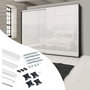 Emuca Kit de herrajes Placard 74 para armario de 2 puertas correderas, perfil Wave, blanco