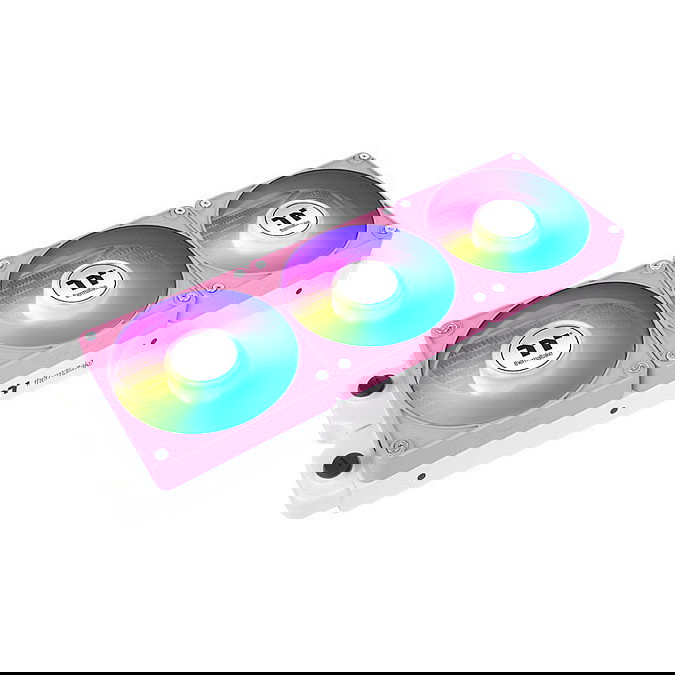 Thermaltake CT140 EX Ventilador PC 140mm Reverse ARGB Sync Rosa 3 Unidades