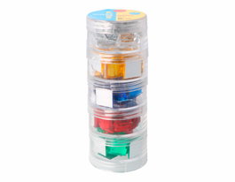 Innspiro Set de Gemas Decorativas Acrílicas Cuadradas 16x16mm Colores Básicos