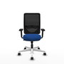 PIQUERAS Y CRESPO Silla de oficina Zulema con mecanismo Sincro, Azul y Negro