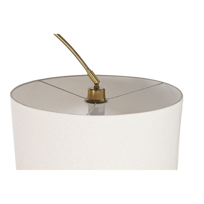 DKD Home Decor Lámpara de Pie de Lino y Mármol Dorado y Blanco 126x40x193 cm DKD Home Decor Lámpara de Pie de Lino y Mármol Dorado y Blanco 126x40x193 cm