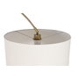 DKD Home Decor Lámpara de Pie de Lino y Mármol Dorado y Blanco 126x40x193 cm