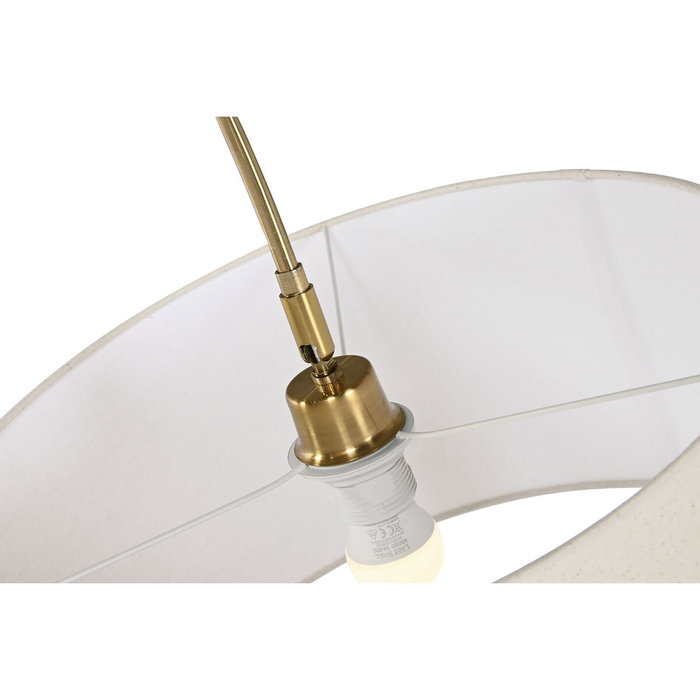 DKD Home Decor Lámpara de Pie de Lino y Mármol Dorado y Blanco 126x40x193 cm DKD Home Decor Lámpara de Pie de Lino y Mármol Dorado y Blanco 126x40x193 cm