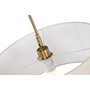 DKD Home Decor Lámpara de Pie de Lino y Mármol Dorado y Blanco 126x40x193 cm